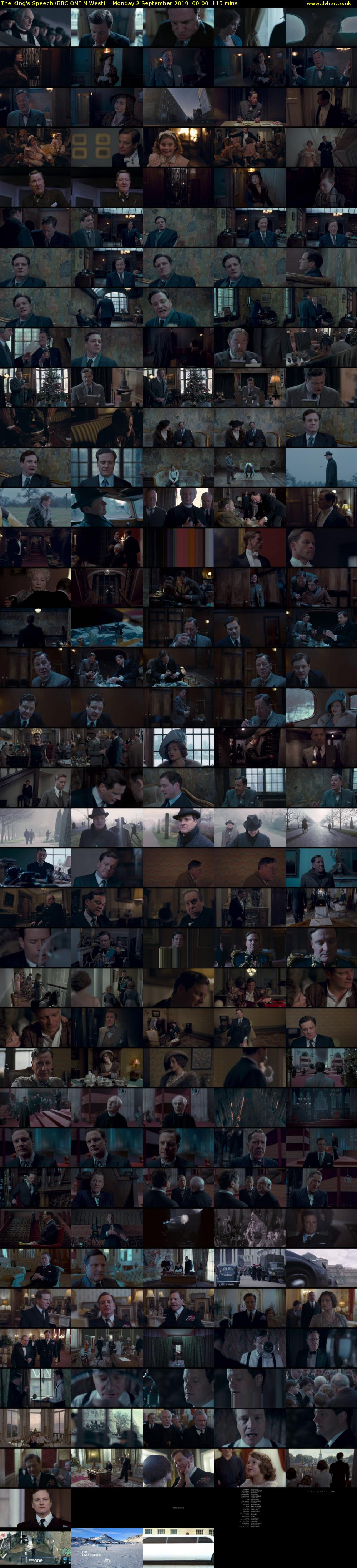 The King's Speech (BBC ONE N West) Monday 2 September 2019 00:00 - 01:55