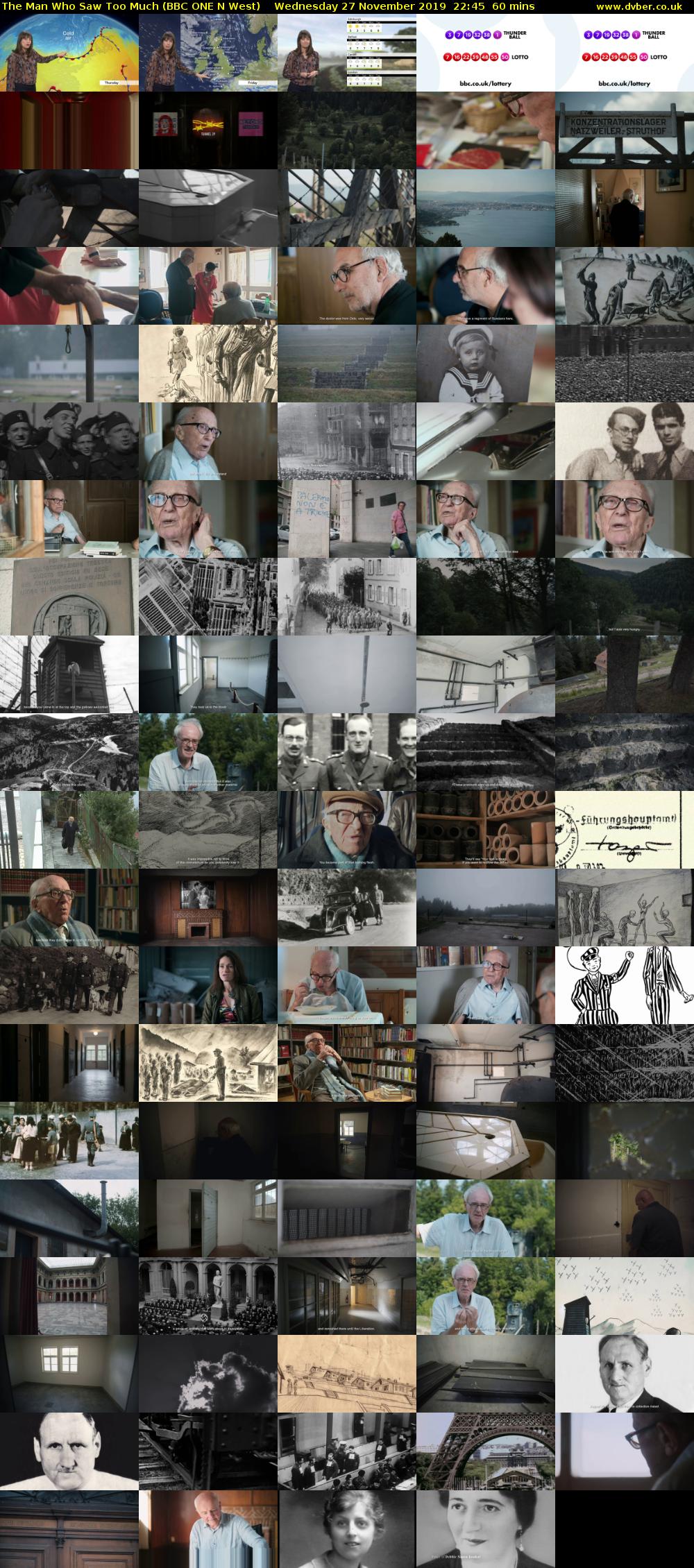 The Man Who Saw Too Much (BBC ONE N West) Wednesday 27 November 2019 22:45 - 23:45