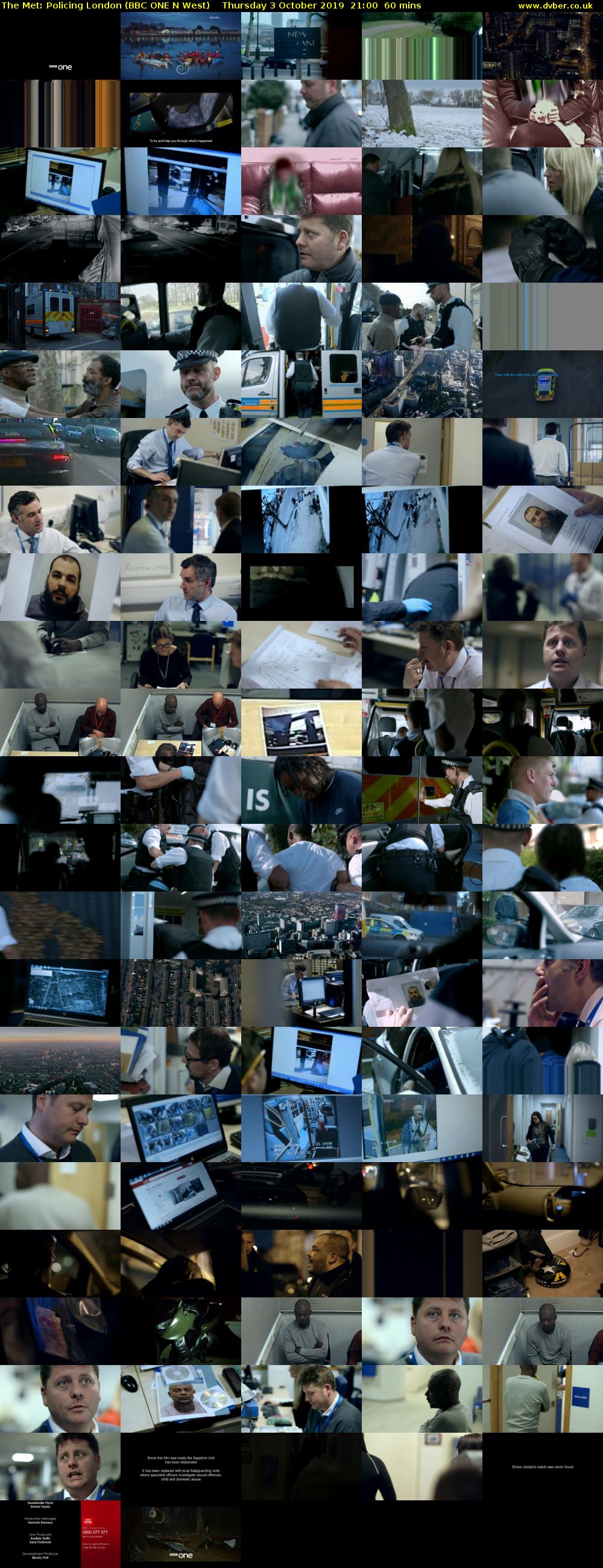 The Met: Policing London (BBC ONE N West) Thursday 3 October 2019 21:00 - 22:00