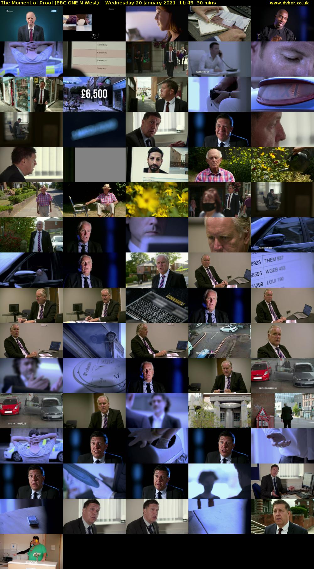 The Moment of Proof (BBC ONE N West) Wednesday 20 January 2021 11:45 - 12:15