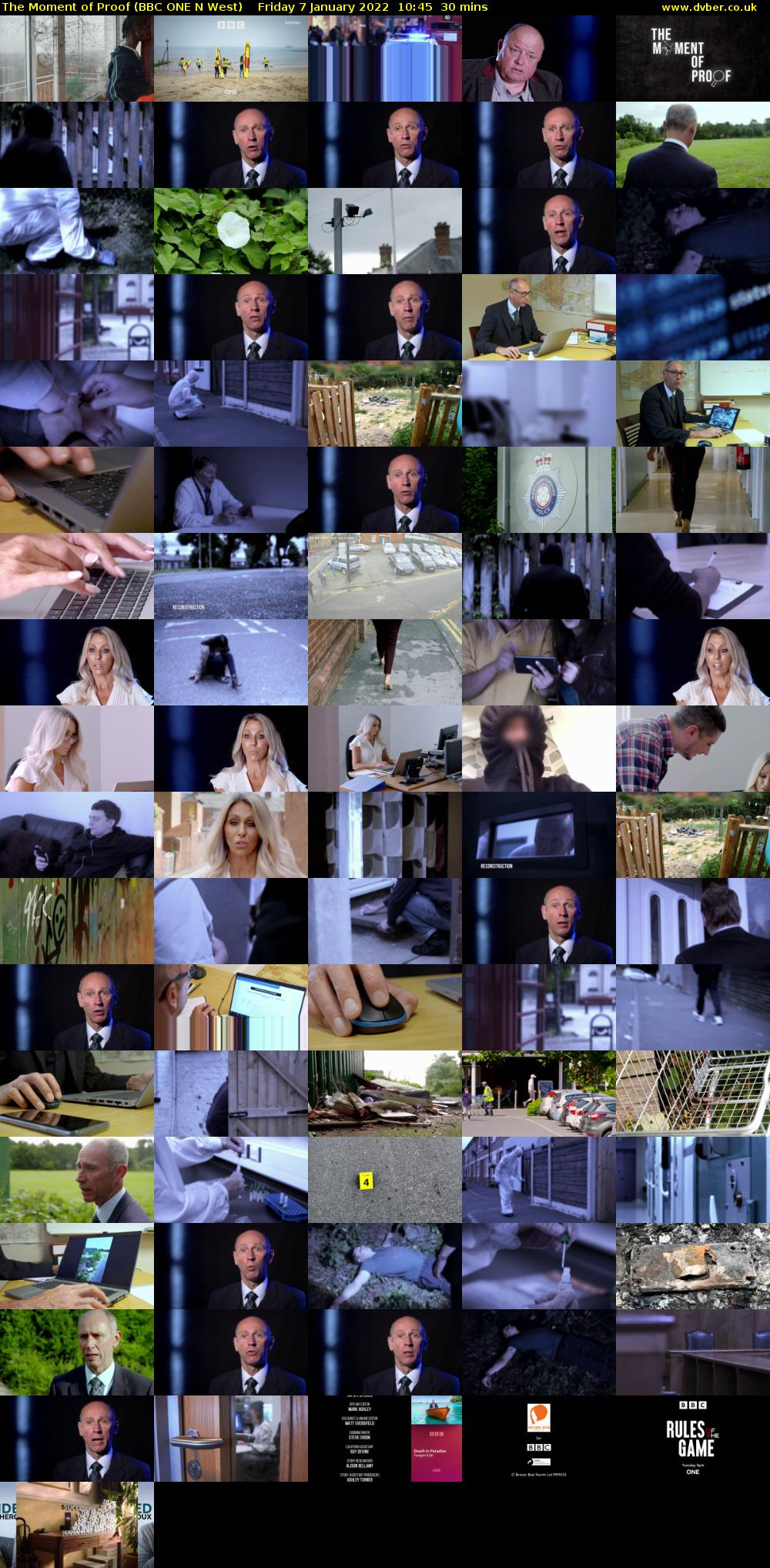 The Moment of Proof (BBC ONE N West) Friday 7 January 2022 10:45 - 11:15