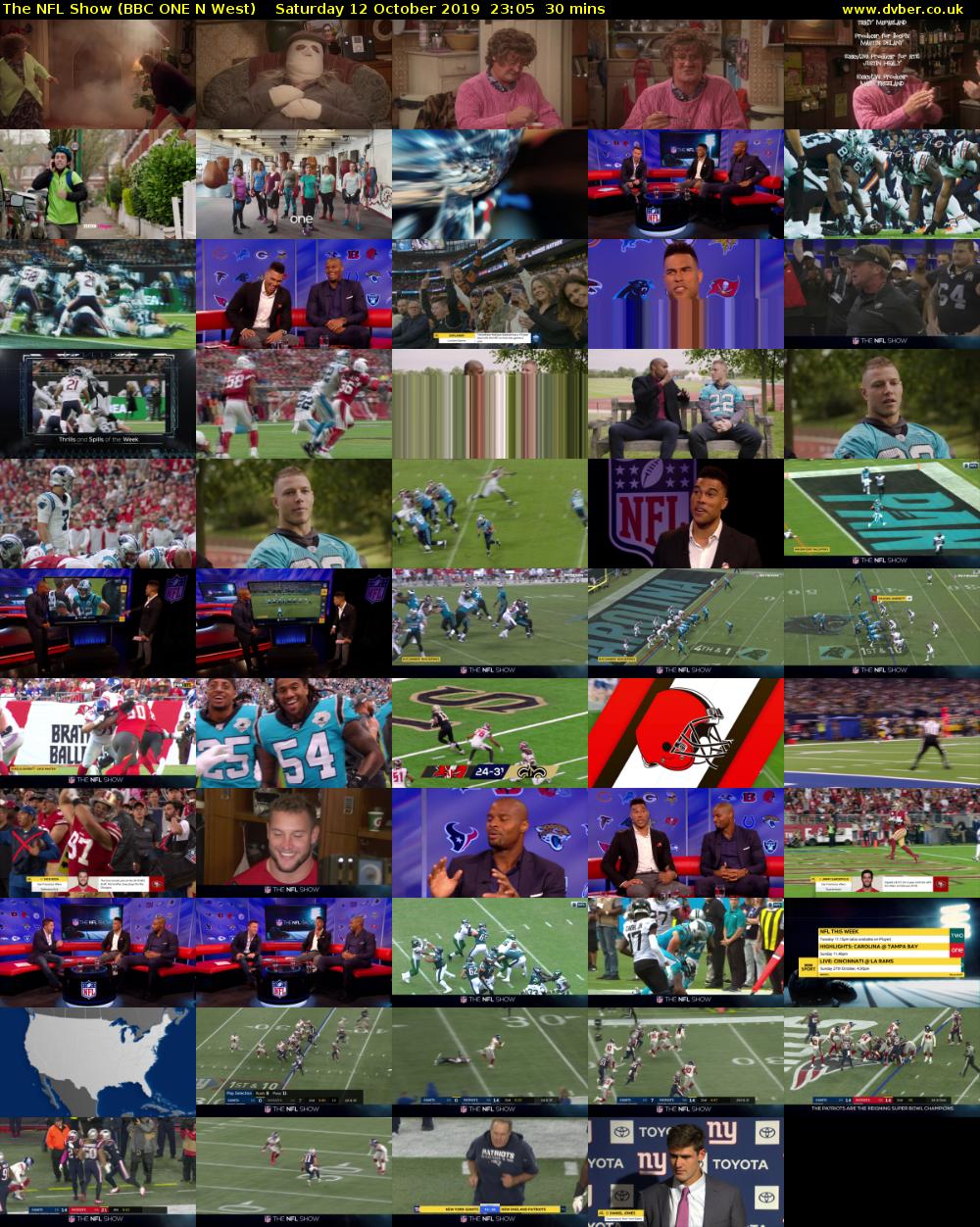The NFL Show (BBC ONE N West) Saturday 12 October 2019 23:05 - 23:35