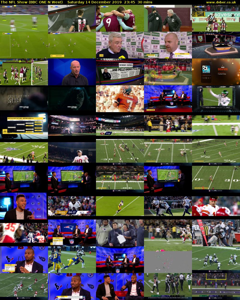 The NFL Show (BBC ONE N West) Saturday 14 December 2019 23:45 - 00:15