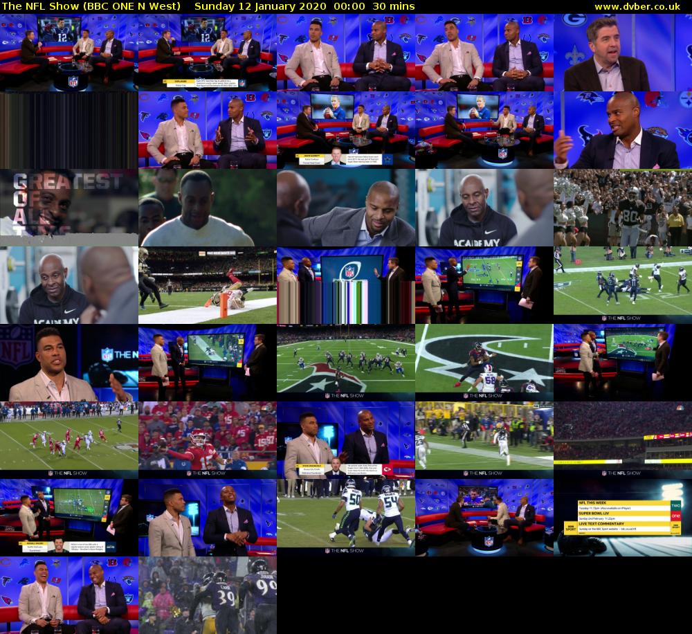 The NFL Show (BBC ONE N West) Sunday 12 January 2020 00:00 - 00:30