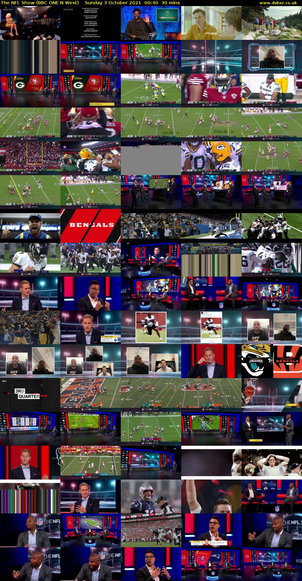 The NFL Show (BBC ONE N West) Sunday 3 October 2021 00:40 - 01:10
