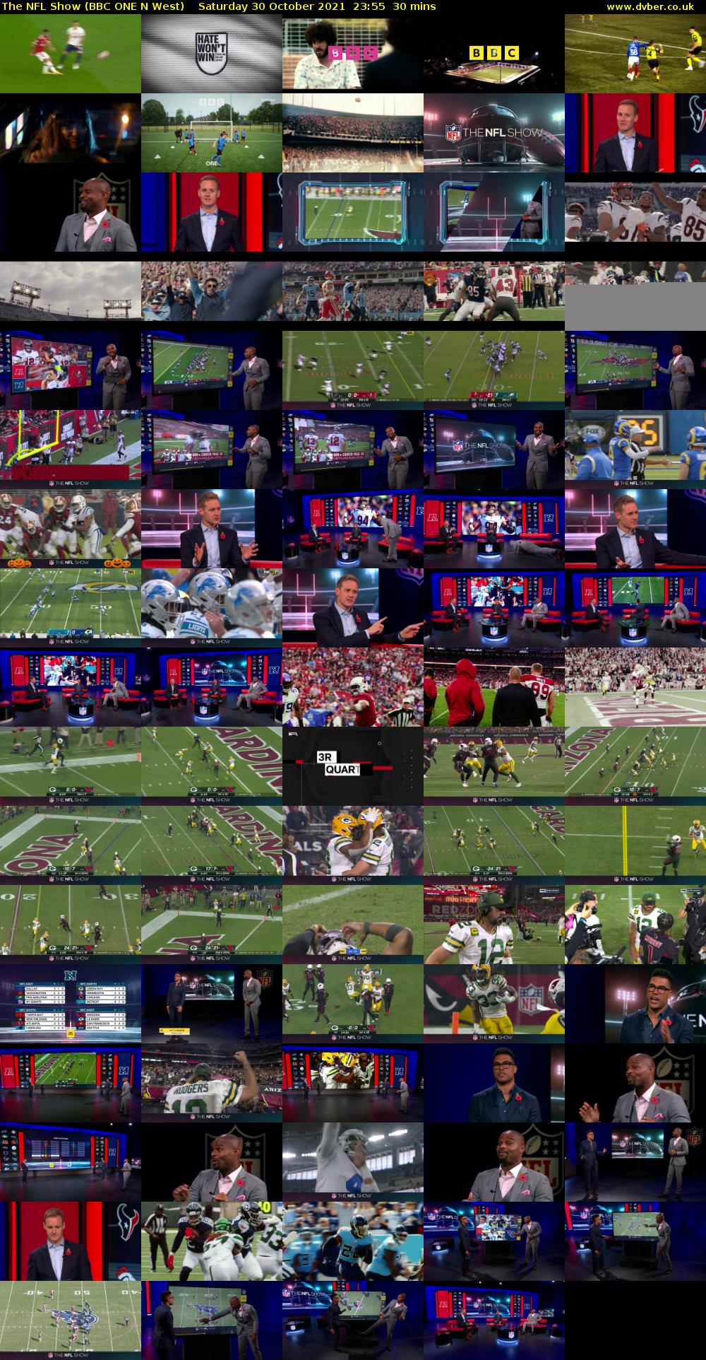 The NFL Show (BBC ONE N West) Saturday 30 October 2021 23:55 - 00:25