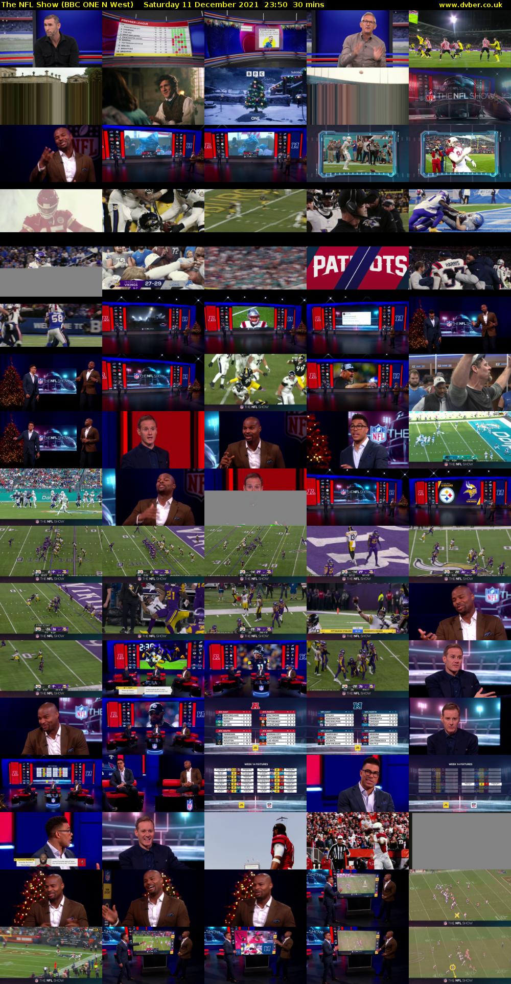 The NFL Show (BBC ONE N West) Saturday 11 December 2021 23:50 - 00:20