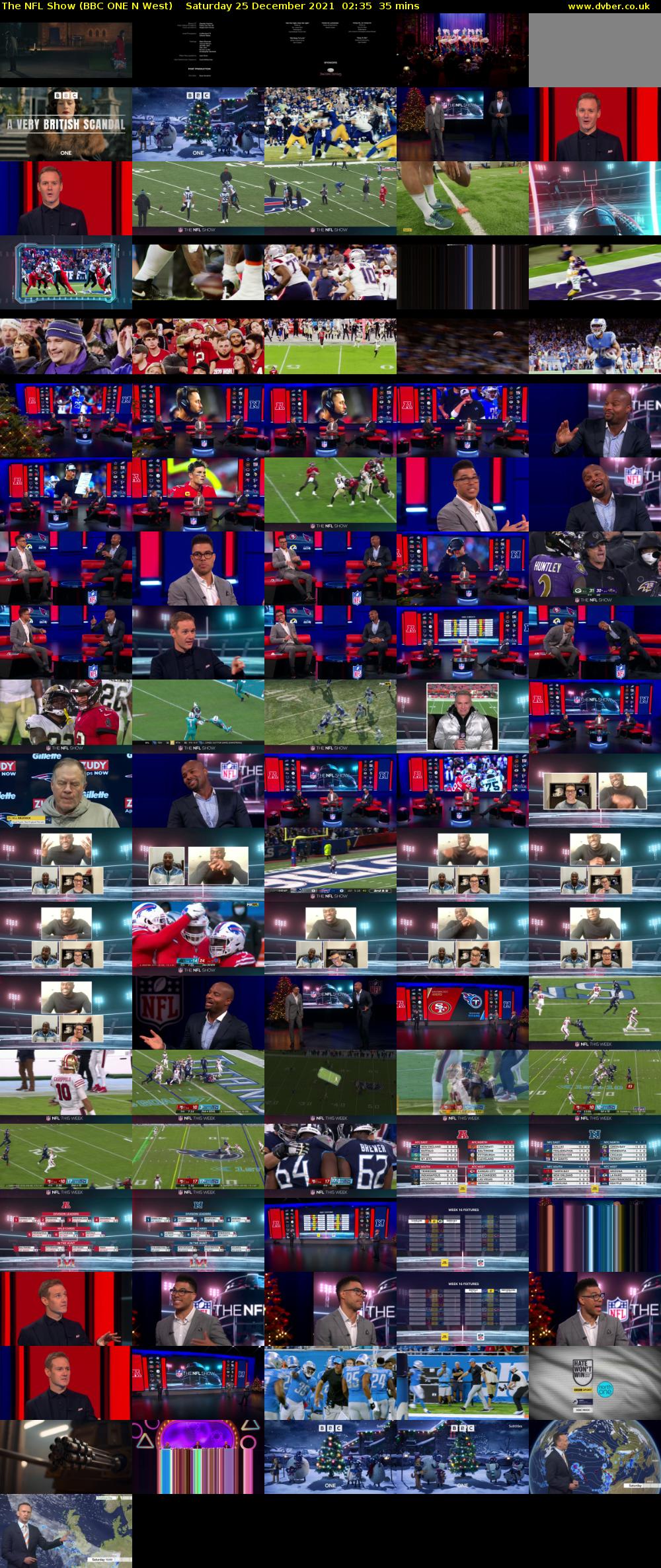 The NFL Show (BBC ONE N West) Saturday 25 December 2021 02:35 - 03:10
