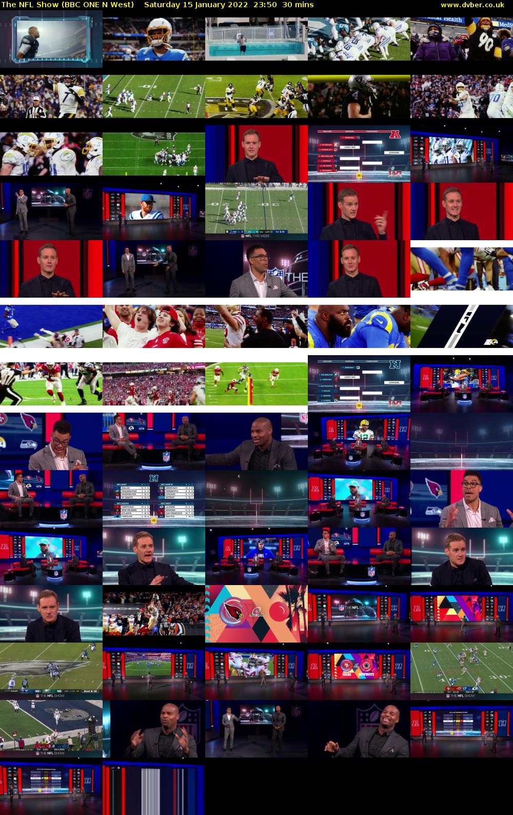 The NFL Show (BBC ONE N West) Saturday 15 January 2022 23:50 - 00:20