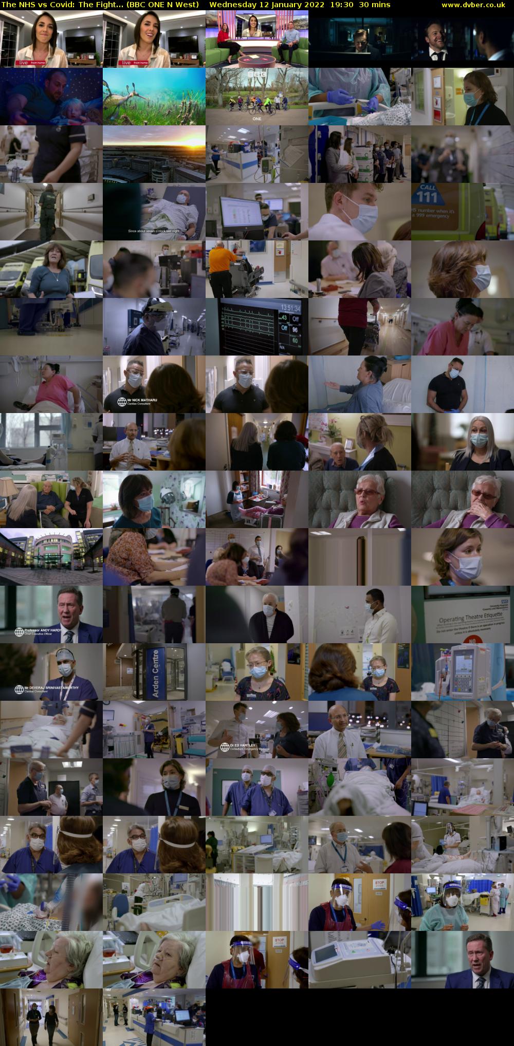 The NHS vs Covid: The Fight... (BBC ONE N West) Wednesday 12 January 2022 19:30 - 20:00