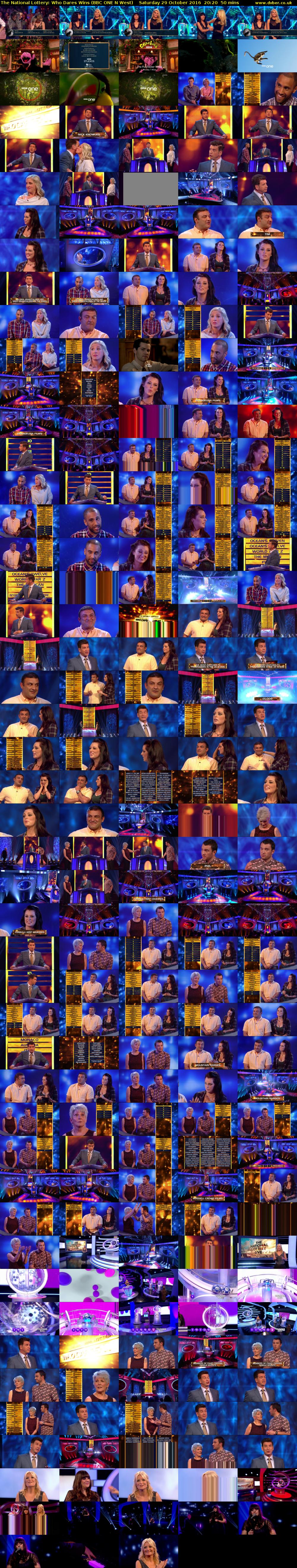 The National Lottery: Who Dares Wins (BBC ONE N West) Saturday 29 October 2016 20:20 - 21:10