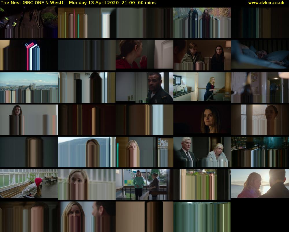 The Nest (BBC ONE N West) Monday 13 April 2020 21:00 - 22:00