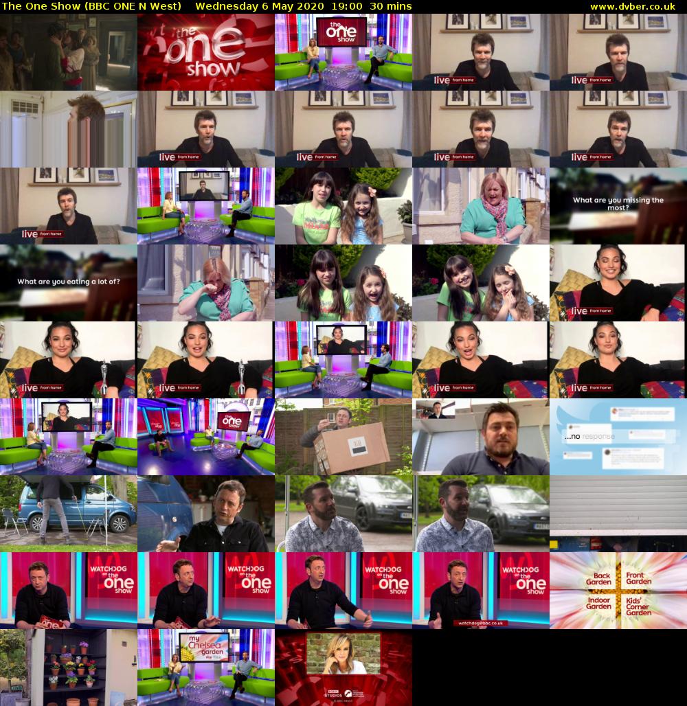 The One Show (BBC ONE N West) Wednesday 6 May 2020 19:00 - 19:30