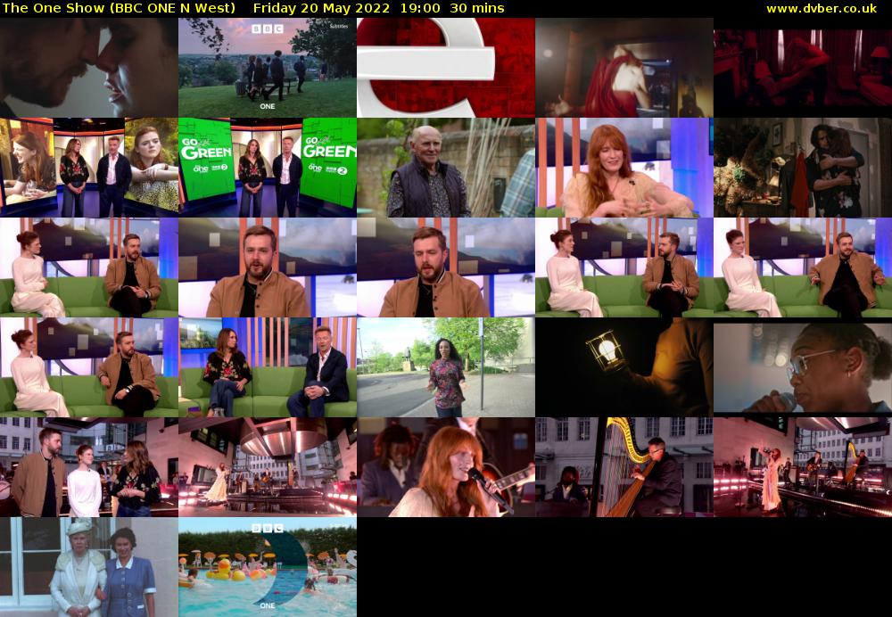The One Show (BBC ONE N West) Friday 20 May 2022 19:00 - 19:30
