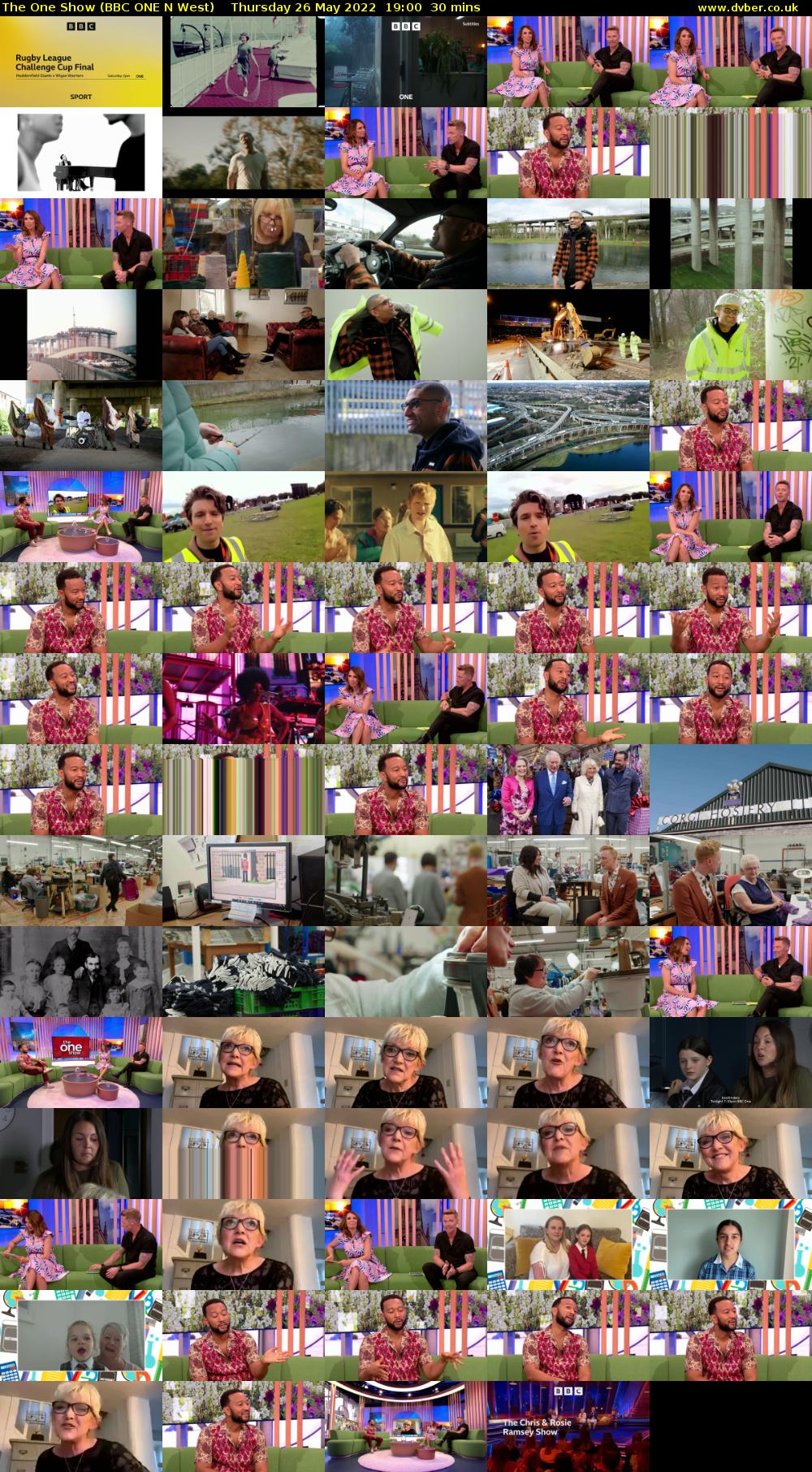 The One Show (BBC ONE N West) Thursday 26 May 2022 19:00 - 19:30