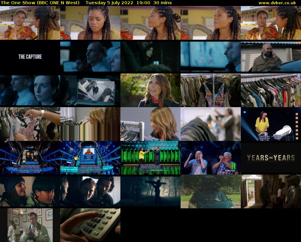 The One Show (BBC ONE N West) Tuesday 5 July 2022 19:00 - 19:30