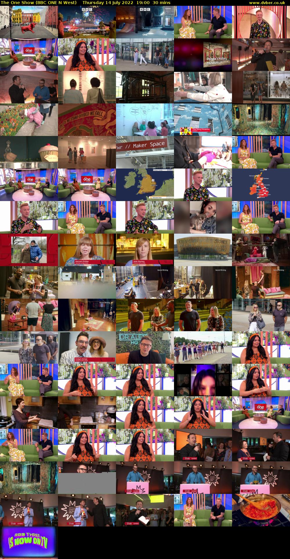 The One Show (BBC ONE N West) Thursday 14 July 2022 19:00 - 19:30