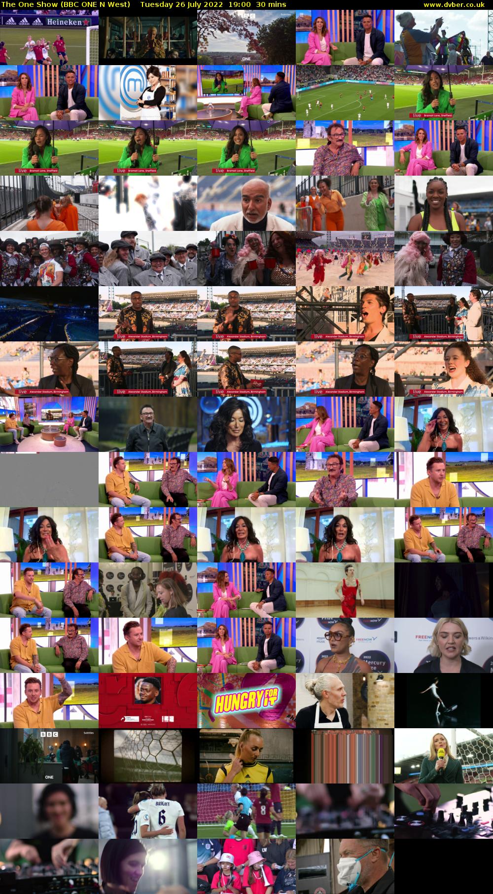 The One Show (BBC ONE N West) Tuesday 26 July 2022 19:00 - 19:30