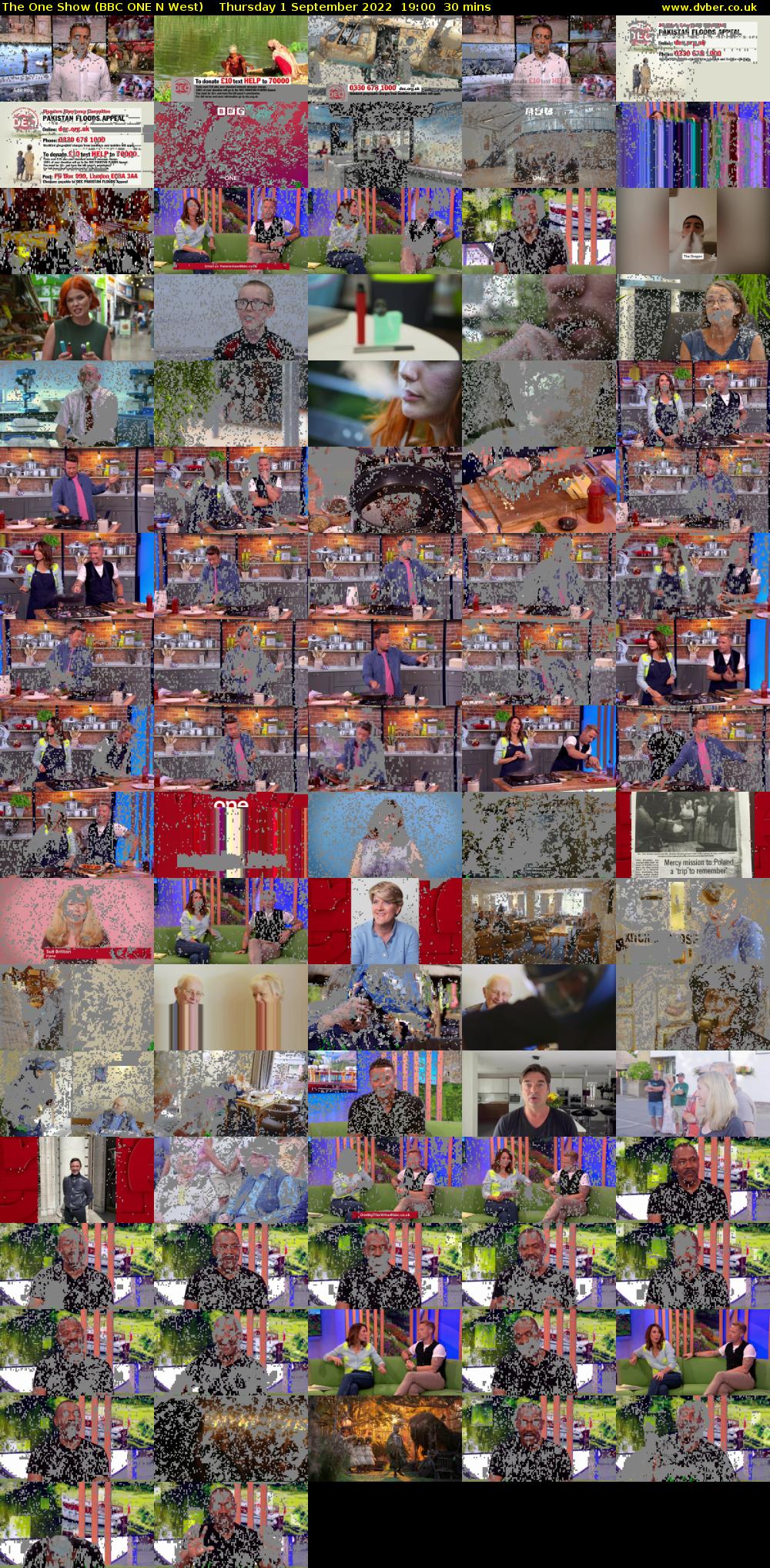 The One Show (BBC ONE N West) Thursday 1 September 2022 19:00 - 19:30