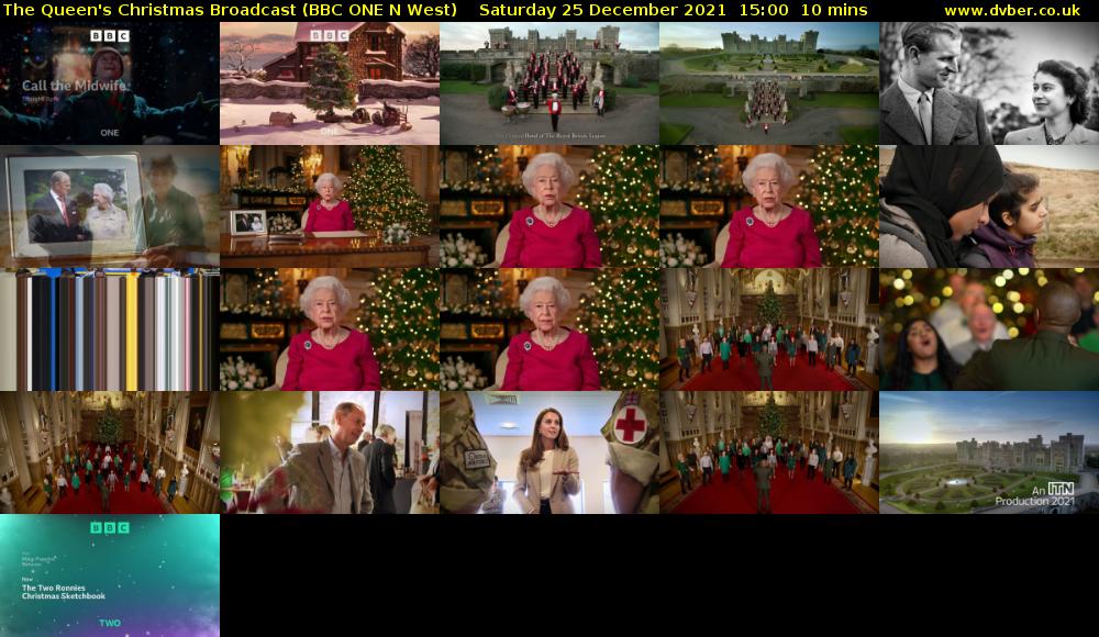 The Queen's Christmas Broadcast (BBC ONE N West) Saturday 25 December 2021 15:00 - 15:10