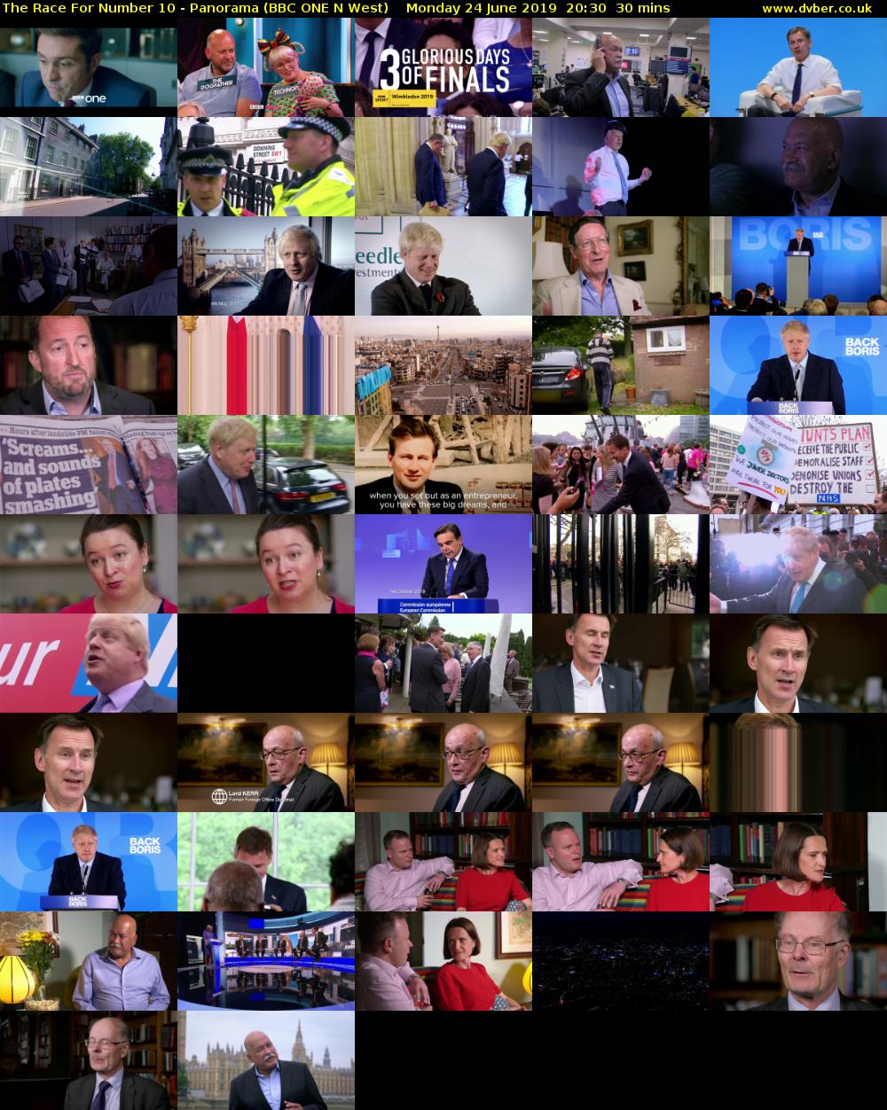 The Race For Number 10 - Panorama (BBC ONE N West) Monday 24 June 2019 20:30 - 21:00