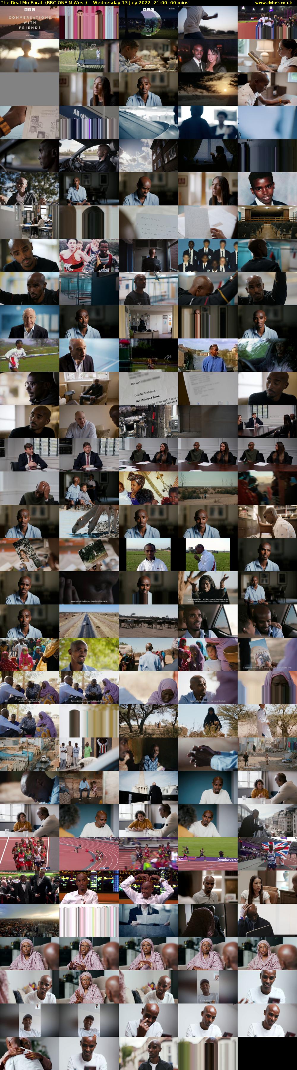 The Real Mo Farah (BBC ONE N West) Wednesday 13 July 2022 21:00 - 22:00