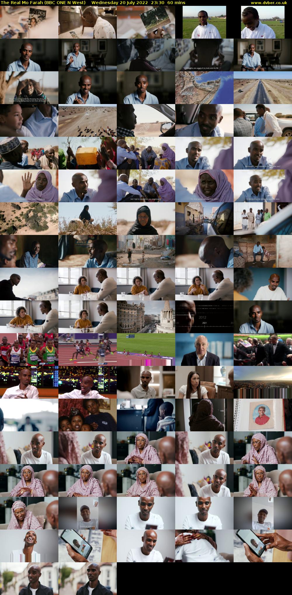 The Real Mo Farah (BBC ONE N West) Wednesday 20 July 2022 23:30 - 00:30