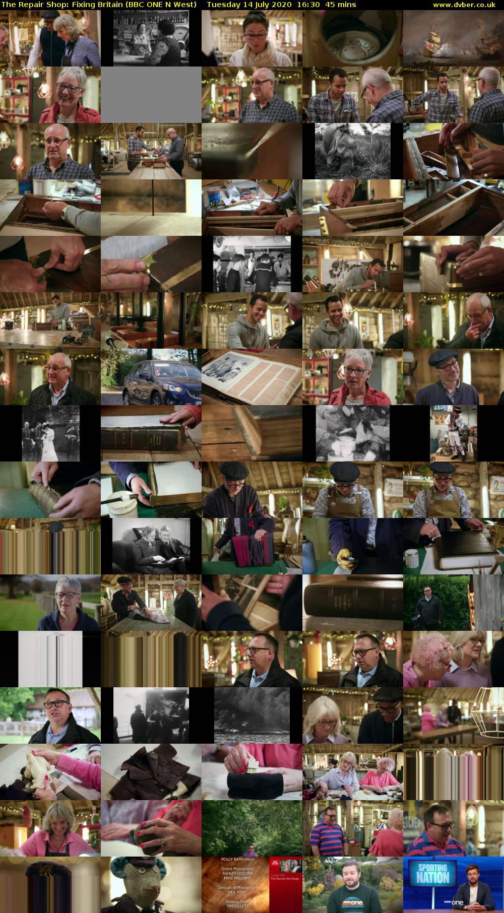 The Repair Shop: Fixing Britain (BBC ONE N West) Tuesday 14 July 2020 16:30 - 17:15