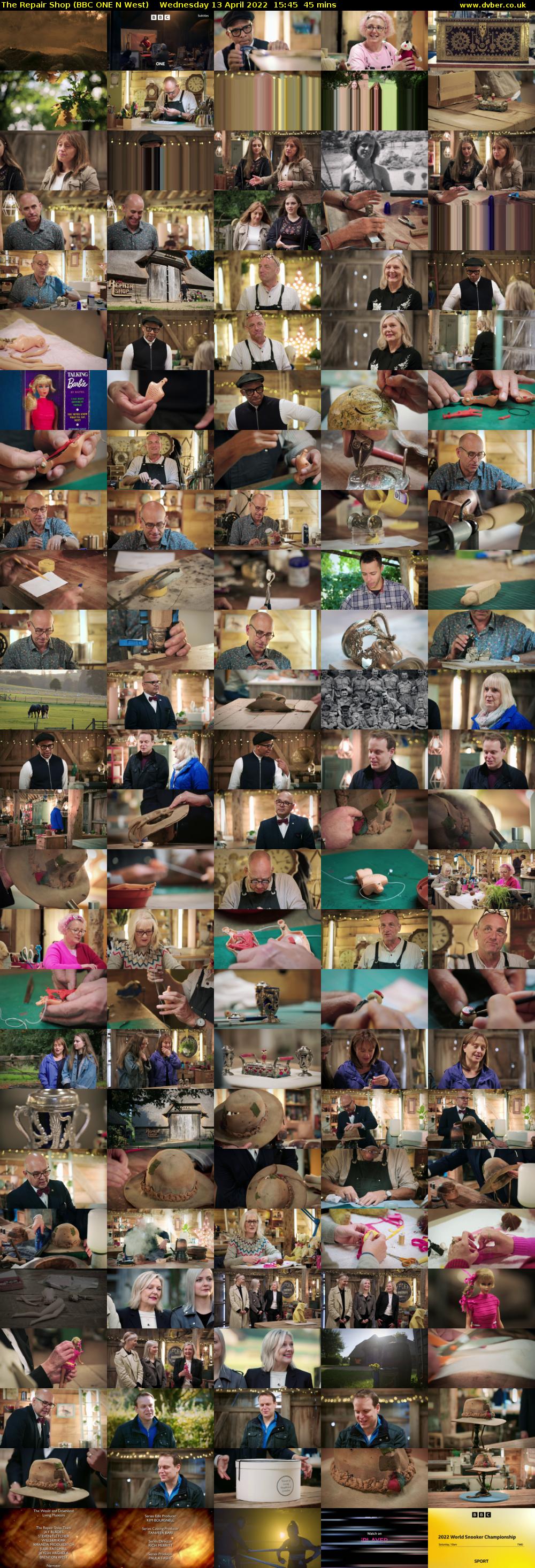 The Repair Shop (BBC ONE N West) Wednesday 13 April 2022 15:45 - 16:30