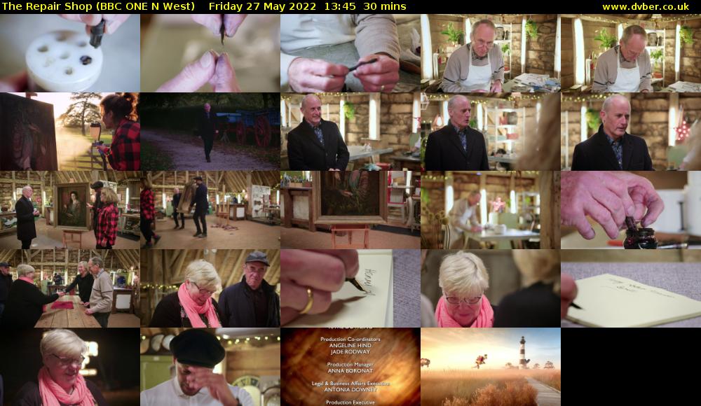The Repair Shop (BBC ONE N West) Friday 27 May 2022 13:45 - 14:15