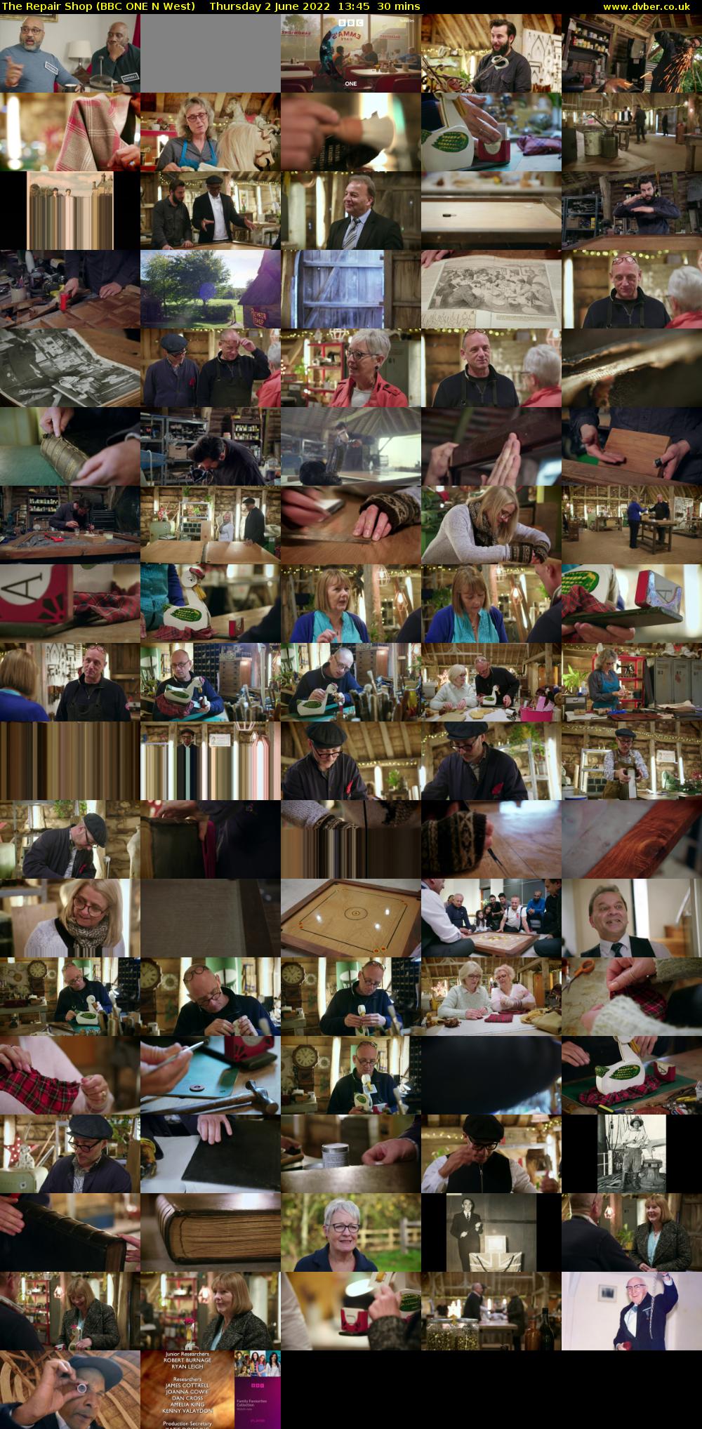 The Repair Shop (BBC ONE N West) Thursday 2 June 2022 13:45 - 14:15