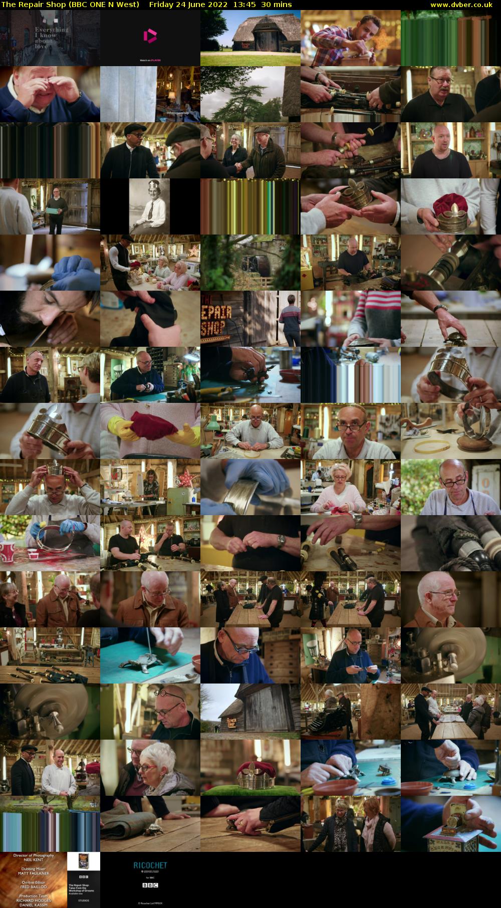 The Repair Shop (BBC ONE N West) Friday 24 June 2022 13:45 - 14:15