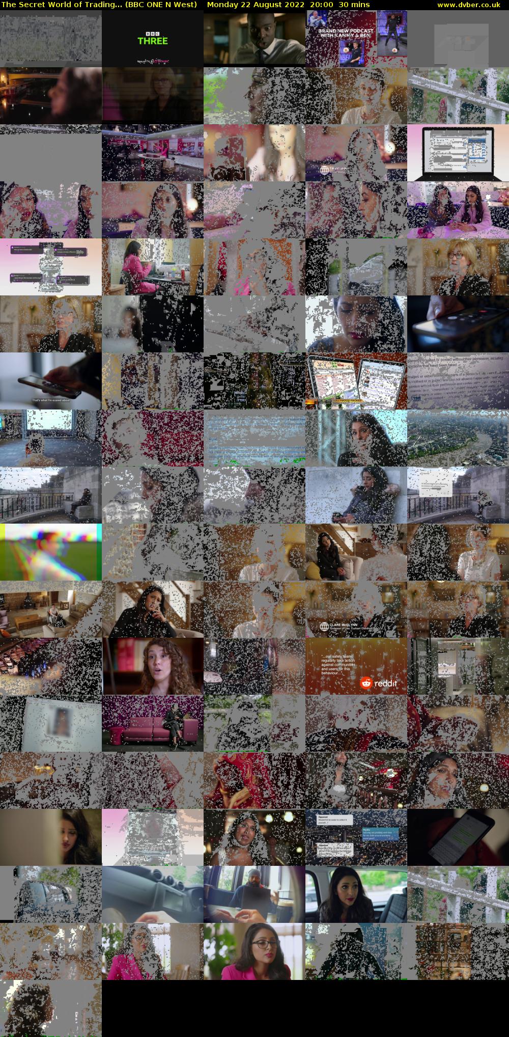 The Secret World of Trading... (BBC ONE N West) Monday 22 August 2022 20:00 - 20:30