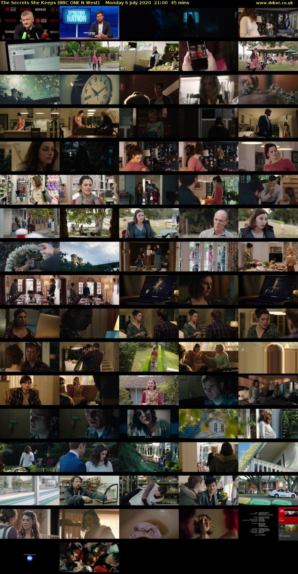 The Secrets She Keeps (BBC ONE N West) Monday 6 July 2020 21:00 - 21:45