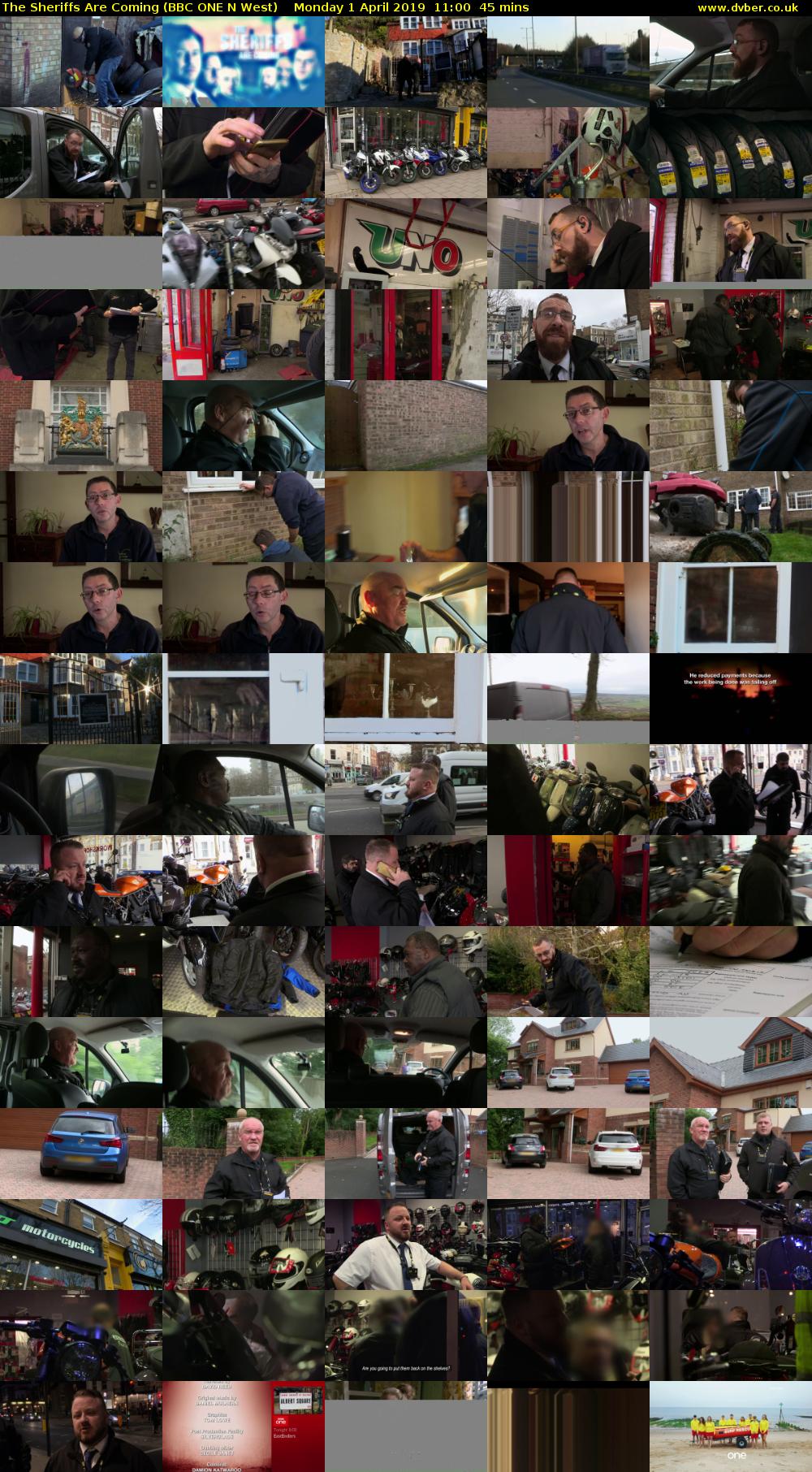 The Sheriffs Are Coming (BBC ONE N West) Monday 1 April 2019 11:00 - 11:45