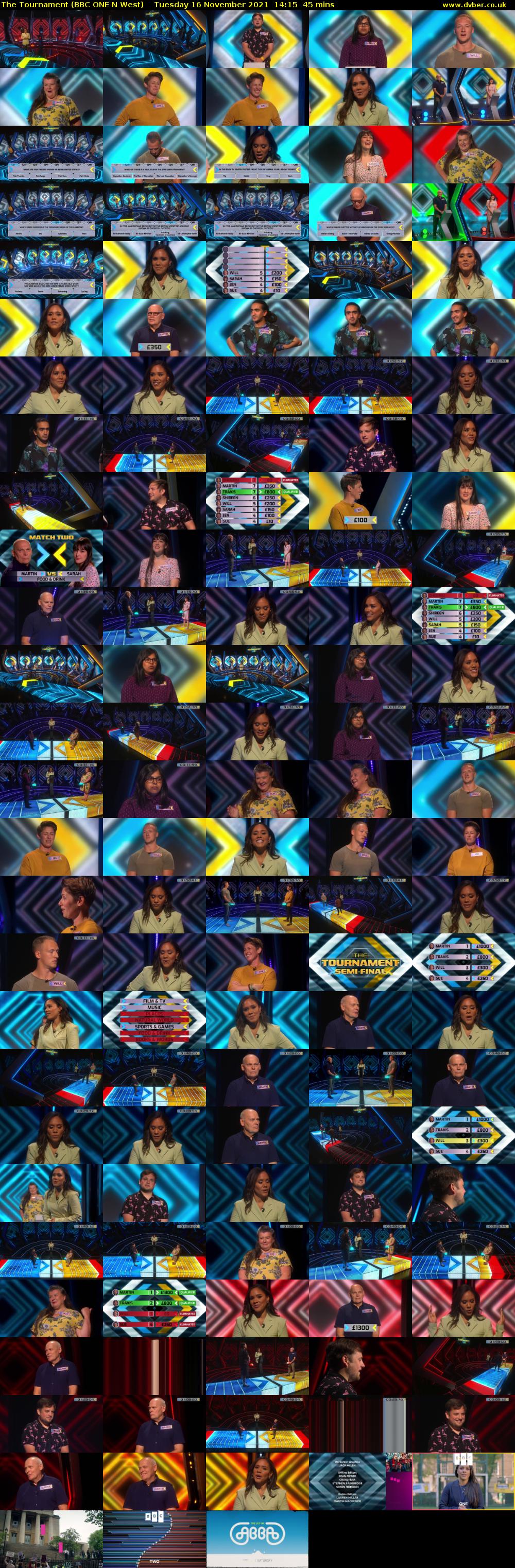 The Tournament (BBC ONE N West) Tuesday 16 November 2021 14:15 - 15:00