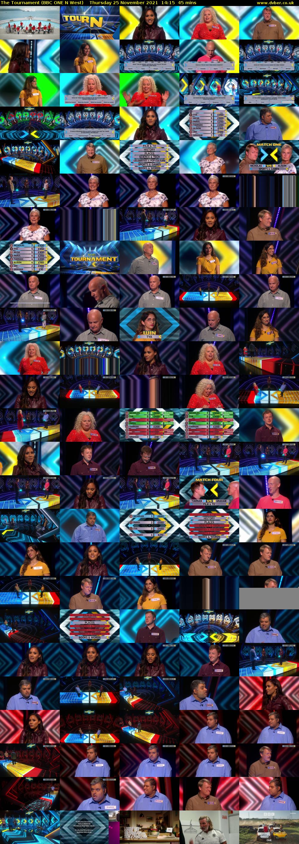 The Tournament (BBC ONE N West) Thursday 25 November 2021 14:15 - 15:00
