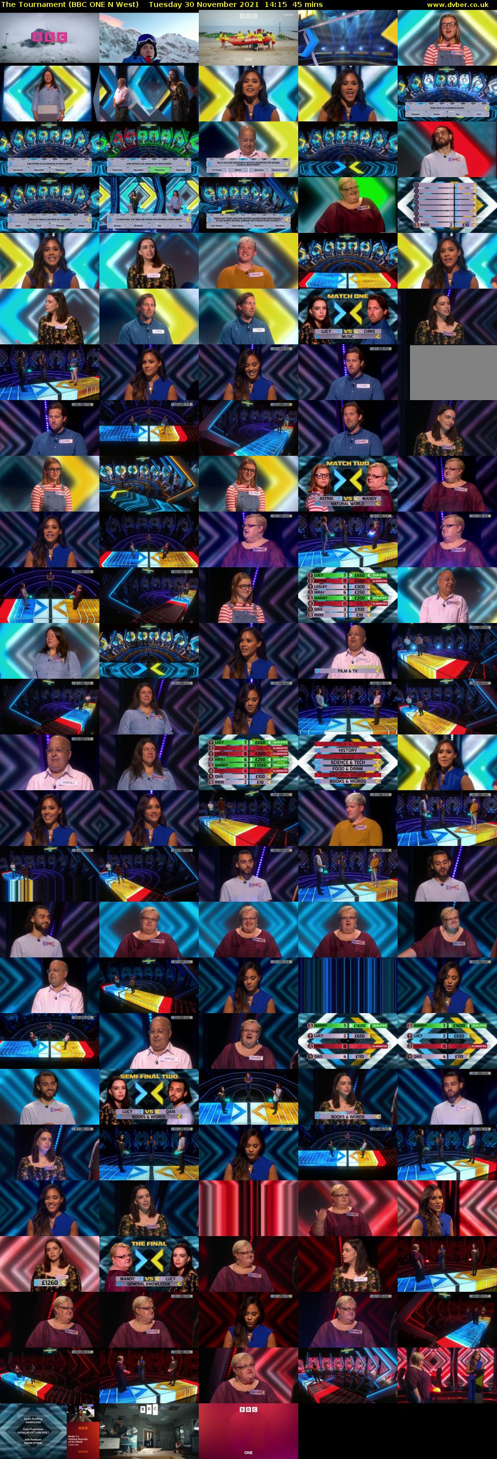 The Tournament (BBC ONE N West) Tuesday 30 November 2021 14:15 - 15:00