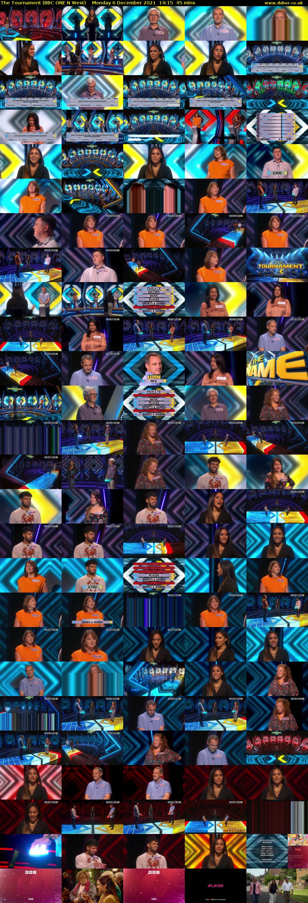 The Tournament (BBC ONE N West) Monday 6 December 2021 14:15 - 15:00