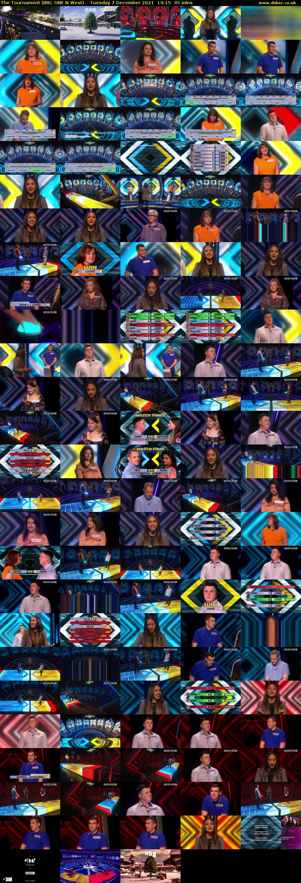 The Tournament (BBC ONE N West) Tuesday 7 December 2021 14:15 - 15:00