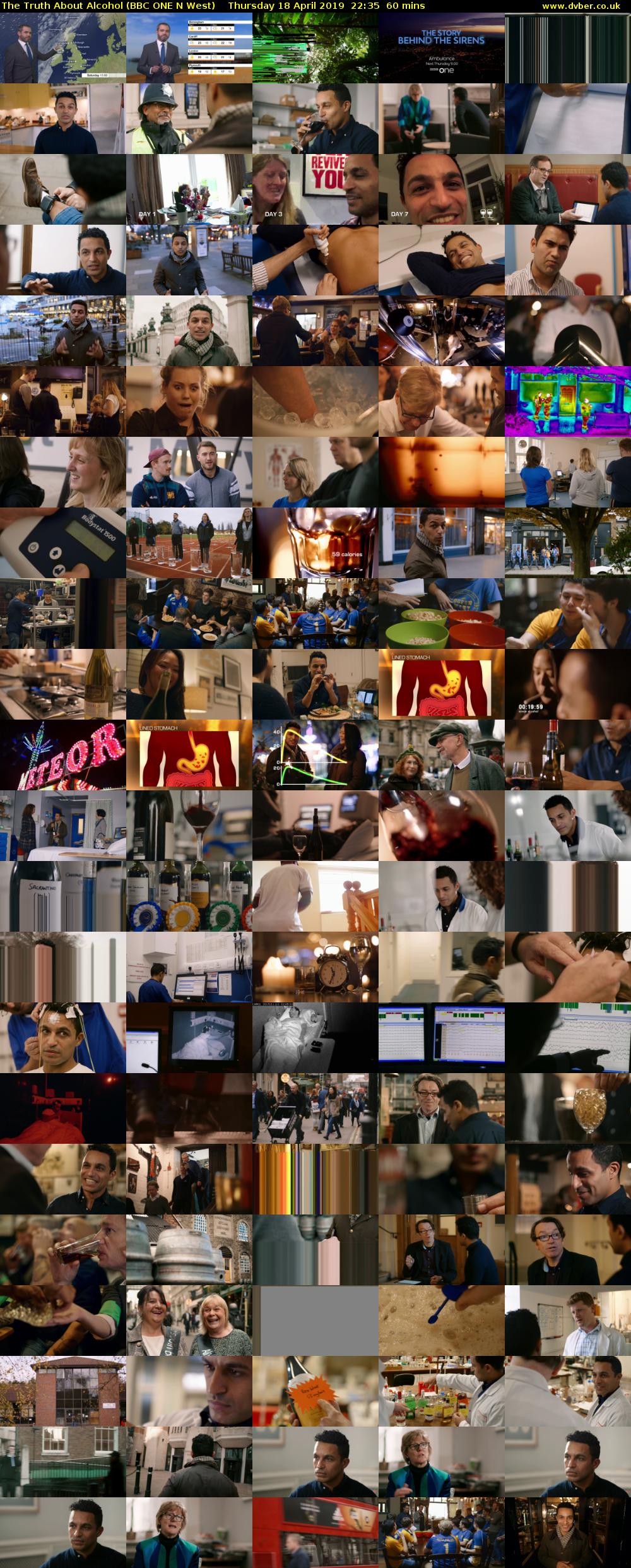 The Truth About Alcohol (BBC ONE N West) Thursday 18 April 2019 22:35 - 23:35