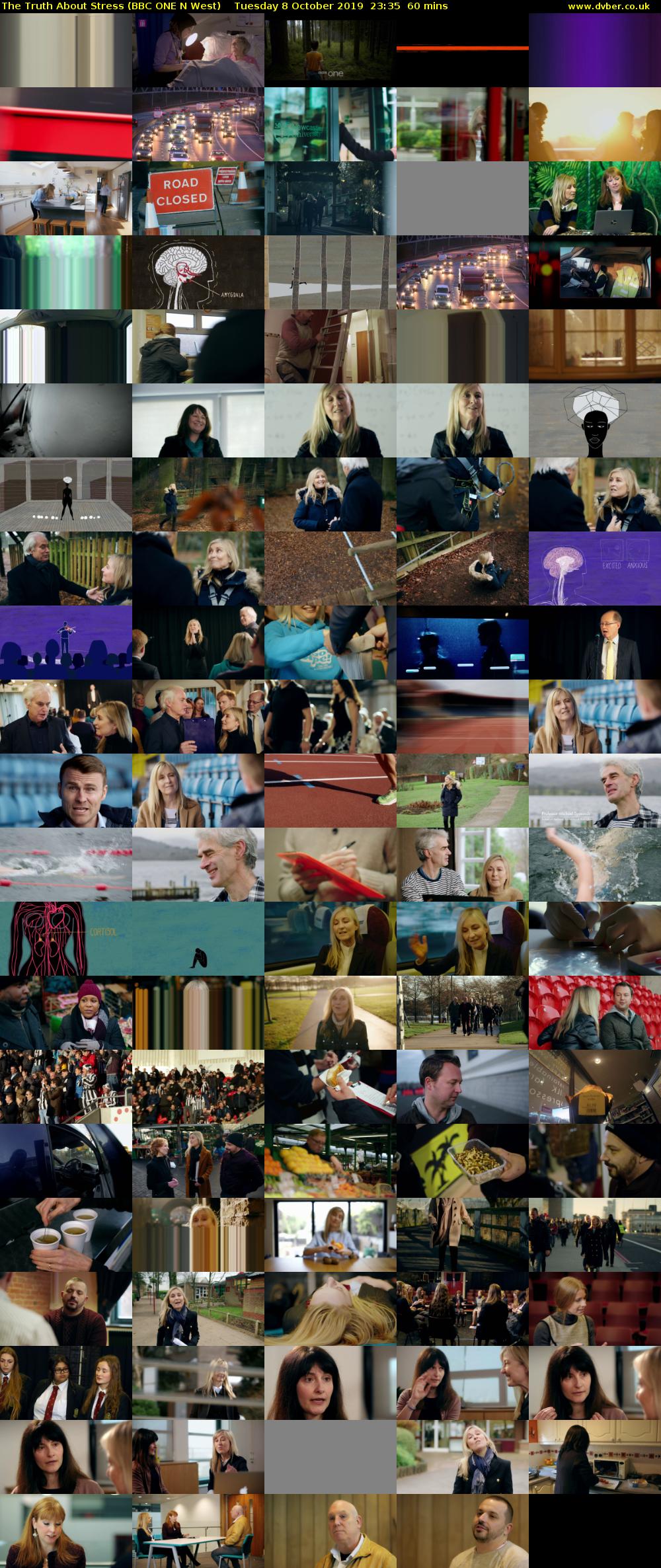 The Truth About Stress (BBC ONE N West) Tuesday 8 October 2019 23:35 - 00:35