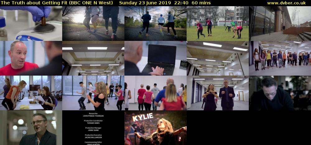 The Truth about Getting Fit (BBC ONE N West) Sunday 23 June 2019 22:40 - 23:40