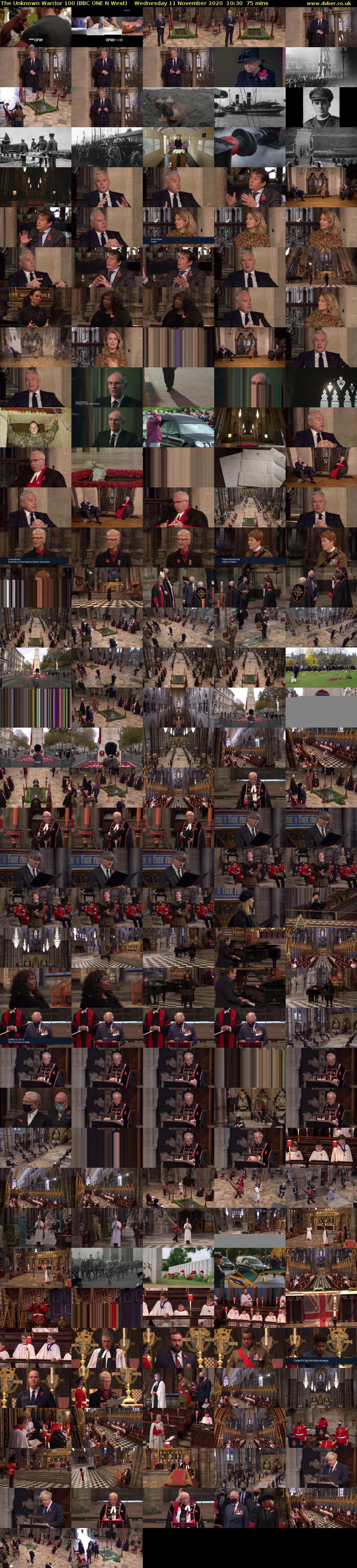 The Unknown Warrior 100 (BBC ONE N West) Wednesday 11 November 2020 10:30 - 11:45