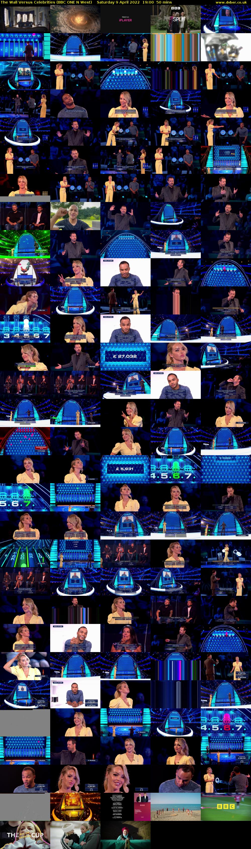 The Wall Versus Celebrities (BBC ONE N West) Saturday 9 April 2022 19:00 - 19:50