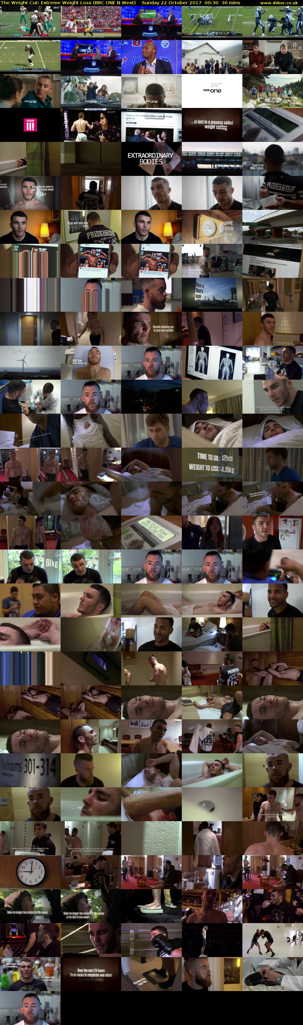 The Weight Cut: Extreme Weight Loss (BBC ONE N West) Sunday 22 October 2017 00:30 - 01:00