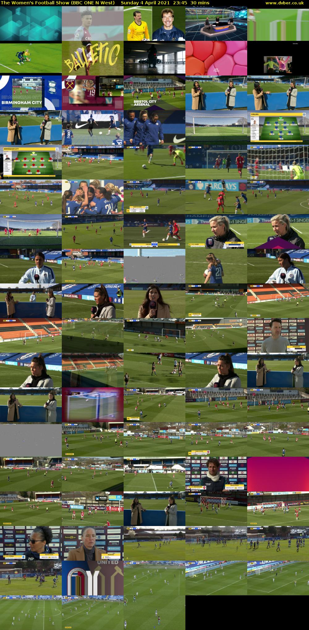 The Women's Football Show (BBC ONE N West) Sunday 4 April 2021 23:45 - 00:15