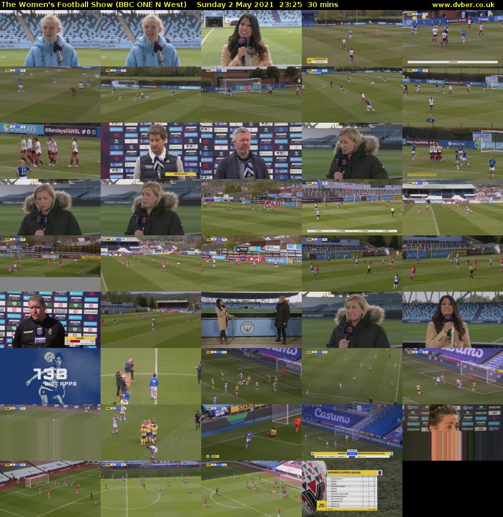 The Women's Football Show (BBC ONE N West) Sunday 2 May 2021 23:25 - 23:55