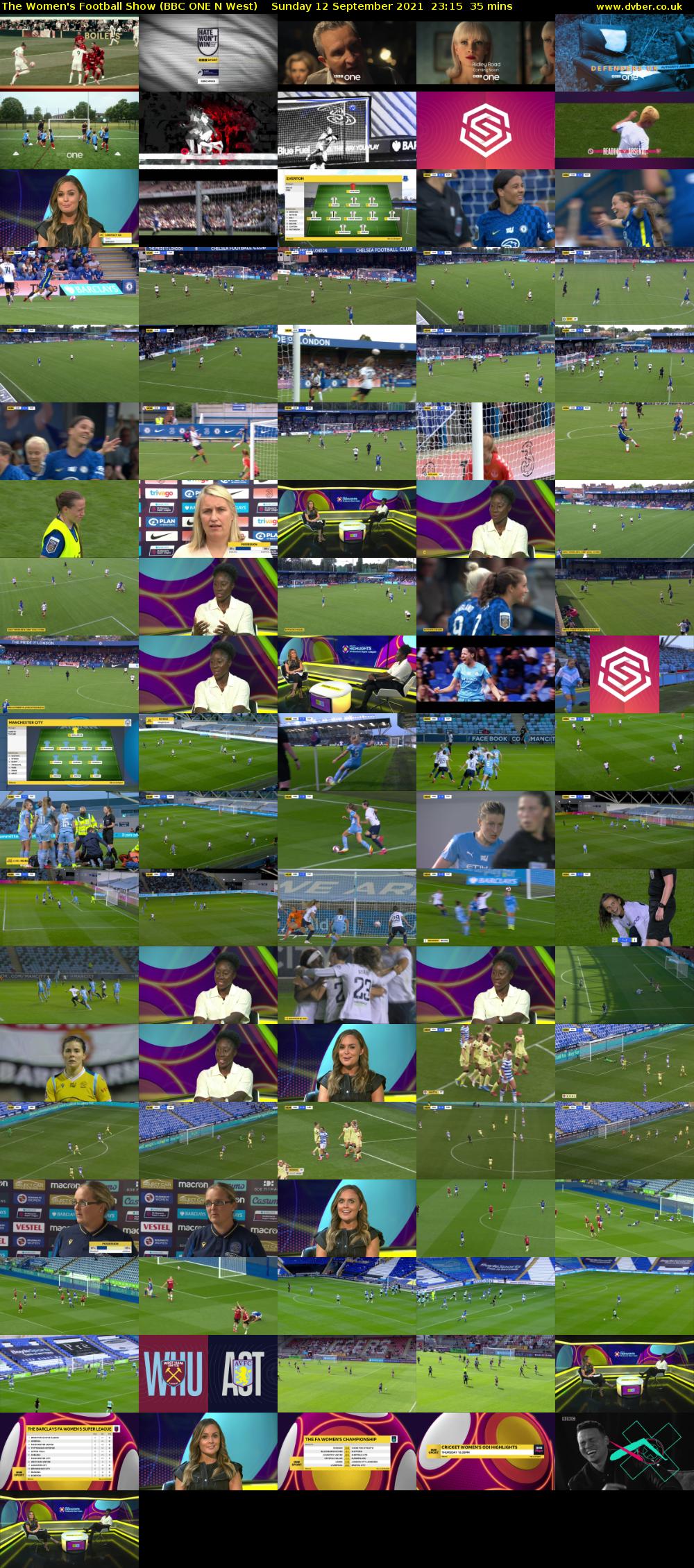 The Women's Football Show (BBC ONE N West) Sunday 12 September 2021 23:15 - 23:50