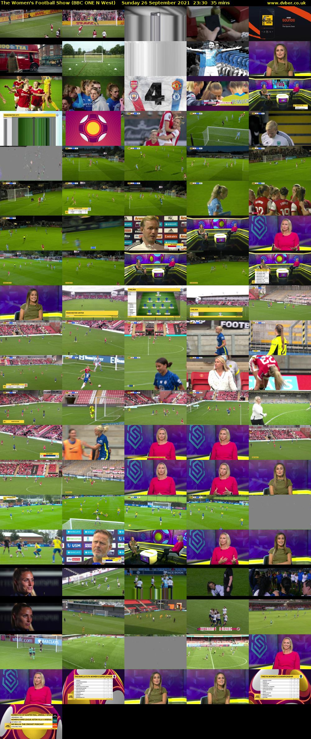 The Women's Football Show (BBC ONE N West) Sunday 26 September 2021 23:30 - 00:05